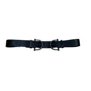 Black Double Buckle Belt Womens M